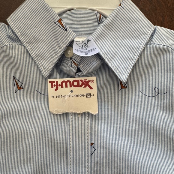 Carters paper plane button down shirt matching orange pants nwt size 2 - Picture 4 of 5